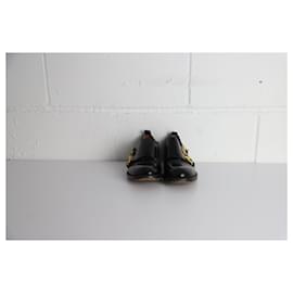 Valentino Garavani-Chaussures Monk Serpentine Valentino en Cuir Noir-Noir