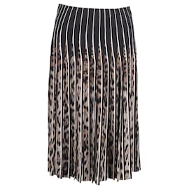 Roberto Cavalli-Roberto Cavalli Pleated Leopard Print Skirt in Animal Print Silk-Other