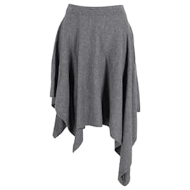 Michael Kors-Michael Kors Asymmetric Hem Skirt in Grey Cashmere-Grey