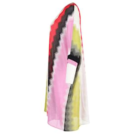 Missoni-Vestido Missoni com decote em V em rayon multicolorido-Multicor