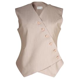 Autre Marque-Frankie Shop Maesa Asymmetric Vest in Beige Polyester-Beige