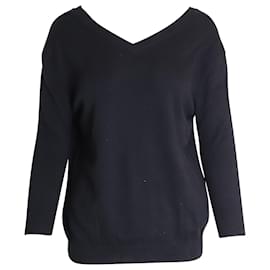 Isabel Marant-Isabel Marant V-neck Sweater in Black Cotton-Black