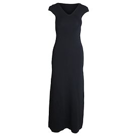Totême Toteme-Kleid mit V-Ausschnitt aus schwarzer Viskose Schwarz
