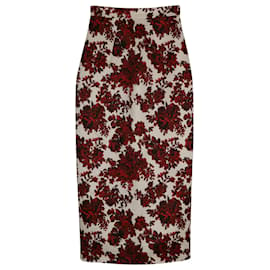 Autre Marque-Emilia Wickstead Floral Pencil Midi Skirt in Multicolor Polyester-Other