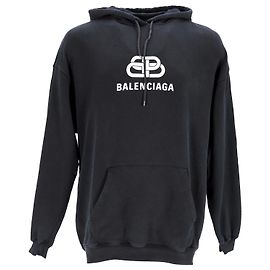 Moletom com logo Balenciaga em algodão preto Preto