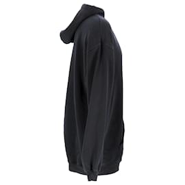 Balenciaga-Balenciaga Logo Hoodie in Black Cotton-Black
