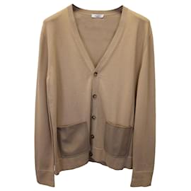 Valentino Garavani-Valentino Garavani Button-Front Cardigan in Brown Cotton-Brown