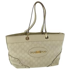 Gucci-GUCCI GG Toile Guccissima Sac à Bandoulière Blanc 145993 Auth bs7287-Blanc