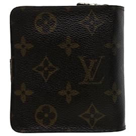 Louis Vuitton-LOUIS VUITTON Monogram Compact zip Wallet M61667 LV Auth 51066-Monogram