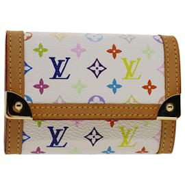 Louis Vuitton-LOUIS VUITTON Monogramma Multicolor Porte Monnaie Plat Bianco M92657 LV Auth em4864-Bianco