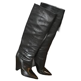 Saint Laurent-SAINT LAURENT  Boots T.eu 37.5 leather-Black