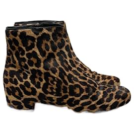 Christian Louboutin-CHRISTIAN LOUBOUTIN  Ankle boots T.eu 40 Pony-style calf leather-Brown