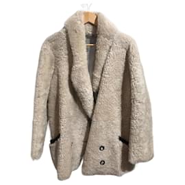 Ines et Marechal-INES ET MARECHAL  Coats T.International M Fur-Beige