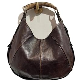 Yves Saint Laurent-YVES SAINT LAURENT  Handbags T.  leather-Brown