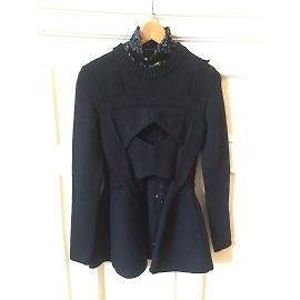 DIOR Strickwaren T.International S Wolle Blau