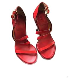 Chloé-CHLOE Sandalias T.UE 38.5 Cuero-Roja