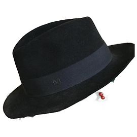 MAISON MICHEL Hats T.cm 60 Wool Black