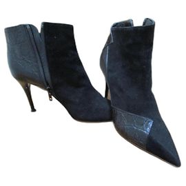 Chloé Botas Cuero negro, Pointure 36. Negro