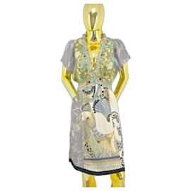 Autre Marque-#vestido floral de seda derhy-Multicor