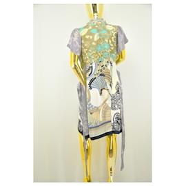 Autre Marque-#vestido de seda floral derhy-Multicolor