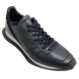 Rick Owens Nero / Scarpe da ginnastica stringate Runner con perle Nero