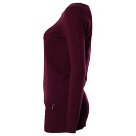 Autre Marque-Repeat, cashmere dress in burgundy-Red