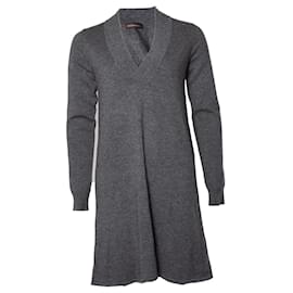 Autre Marque-Ripetere, abito in cashmere grigio-Grigio
