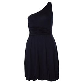 Pinko, robe noire drapée à une épaule Noir