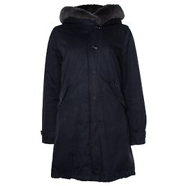 WOOLRICH, Parka mit Fellkapuze in Schwarz Schwarz
