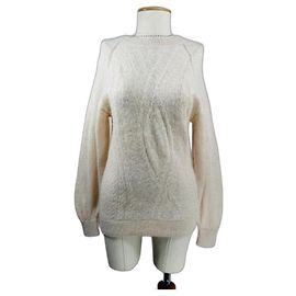& Other Stories Beige Strickpullover Mohair Wolle S Beige