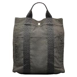 Hermès-Sac à dos Toile Herline MM-Gris
