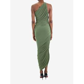 Norma Kamali-Green one-shoulder ruched dress - size XS-Green