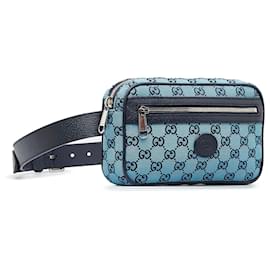 Gucci-Gucci Blue GG Multicolor Belt Bag-Black,Blue