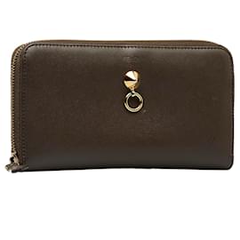 Fendi-Fendi Black By The Way Leather Long Wallet-Black