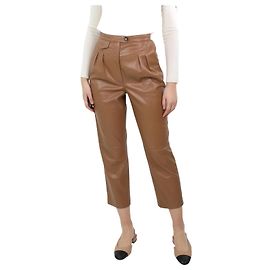 Nanushka Braune Kunstlederhose – Größe S Braun