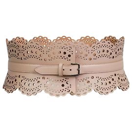 Alaïa Cinto rosa com detalhe de recorte largo - tamanho 75 Rosa