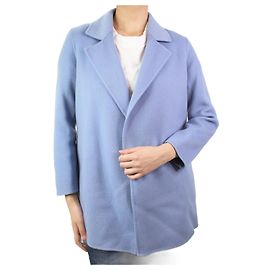 Theory Blue open-front wool-cashmere coat - size UK 4 Blue