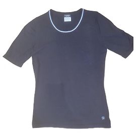 Top Chanel Uniforme Nero Cotone Nero