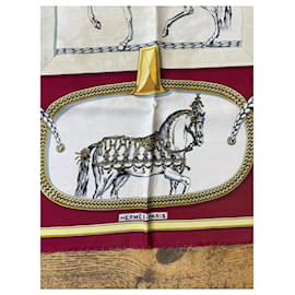 Hermès-Foulard in seta Hermès Grand Apparat-Bordò