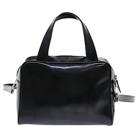 Gucci-GUCCI Hand Bag Patent leather 2way Black 000.1274.0505 auth 50588-Black
