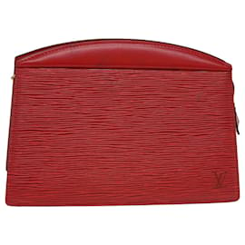 Louis Vuitton-Saco de embreagem LOUIS VUITTON Epi Trousse Crete vermelho M48407 Autenticação de LV 50785-Vermelho