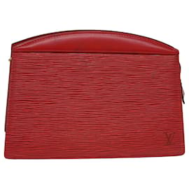 Louis Vuitton-LOUIS VUITTON Pochette Epi Trousse Crete Rosso M48407 LV Aut 50785-Rosso