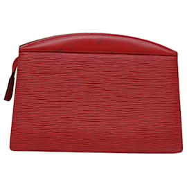 Louis Vuitton-Saco de embreagem LOUIS VUITTON Epi Trousse Crete vermelho M48407 Autenticação de LV 50785-Vermelho