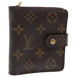 Louis Vuitton-LOUIS VUITTON Monogram Compact zip Wallet M61667 LV Auth 50455-Monograma