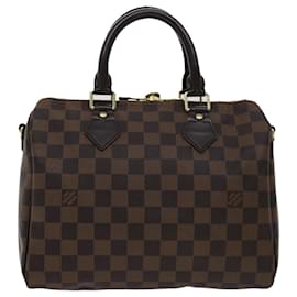 Louis Vuitton-LOUIS VUITTON Damier Ebene Speedy Bandouliere 25 Handtasche N.41368 LV Auth ar10077-Andere