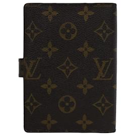 Louis Vuitton-LOUIS VUITTON Monogramm Agenda PM Tagesplaner Cover R.20005 LV Auth 50789-Monogramm