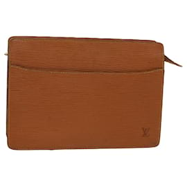 Louis Vuitton-LOUIS VUITTON Epi Pochette Homme Pochette Marron M52528 LV Auth e3897-Marron