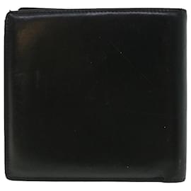 Cartier-CARTIER Wallet Leather Black Auth 50851-Black