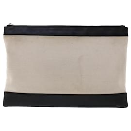 Balenciaga-BALENCIAGA Clutch Bag White Black 373834 Auth ep1349-Black,White