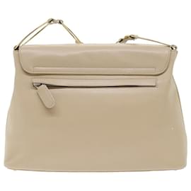 Gucci-GUCCI Shoulder Bag Leather Beige 0013444180 Auth ep1364-Beige